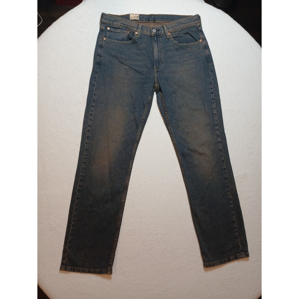 Levi's 514 Men's Straight Fit Jeans 34x32 Medium Wash Blue Denim 00514-2084